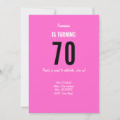 70歳の誕生日招待状 - 素敵なヒーローお母さん 招待状 (裏面)