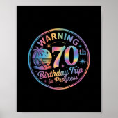 70歳の誕生日旅行進行中 お誕生日おめでとう 70歳 ポスター (正面)