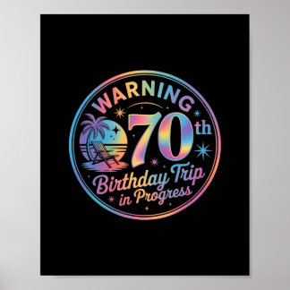 70歳の誕生日旅行進行中 お誕生日おめでとう 70歳 ポスター