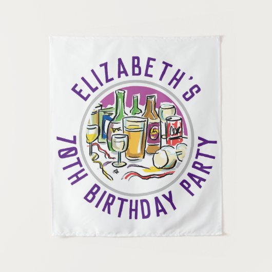 70歳の誕生日記念タペストリー タペストリー (正面)