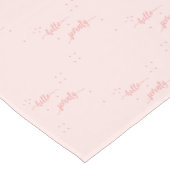 70歳の誕生日赤面ピンクのローズ金ゴールドこんにちは70 ショートテーブルランナー (コーナー)