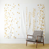 70歳の誕生日飾り 白と金 フォトブース タペストリー (インサイチュ(横))