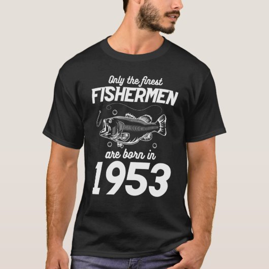 70歳の誕生日魚釣り70歳の漁師1953 1 Tシャツ (正面)