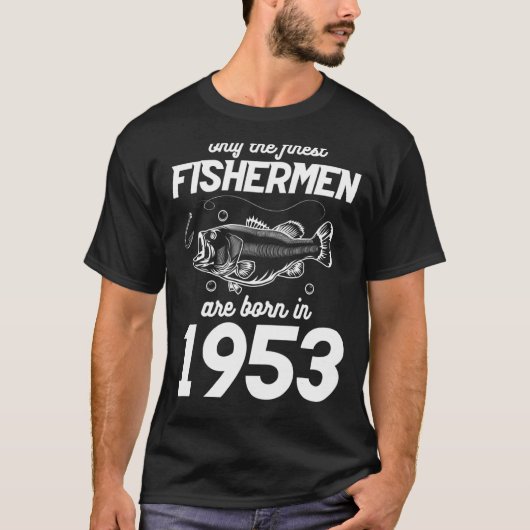 70歳の誕生日魚釣り70歳の漁師1953 1 Tシャツ (正面)
