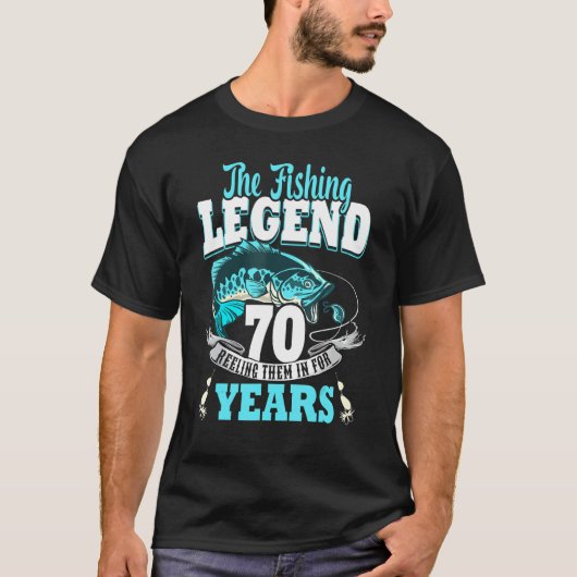 70歳の誕生日魚釣り70歳の漁師1953 3 Tシャツ (正面)
