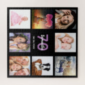 70歳の誕生日70フォトコラージュ黒人女性 ジグソーパズル (横)