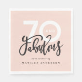 70歳の誕生日70歳が良いモダン スタンダードランチョンナプキン (正面)