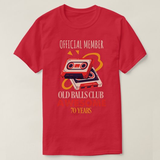 70歳の誕生日70歳のおもしろいボールクラブ Tシャツ (デザイン正面)