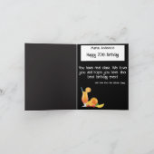 70歳の誕生日 🎉 エレガントなタキシード クラシックカード 招待状 (内部)