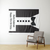 70歳の誕生日 🎉 エレガントなタキシード タペストリー (インサイチュ(横))