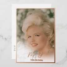 70歳の誕生日 エレガントなモノグラム 写真入り 誕生日