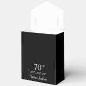 70歳の誕生日 シルバーグリッターのお礼 フェイバーボックス (見開き)