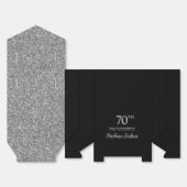70歳の誕生日 シルバーグリッターのお礼 フェイバーボックス (見開き)