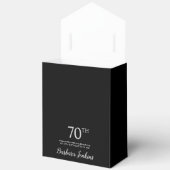70歳の誕生日 シルバーグリッターのお礼 フェイバーボックス (見開き)
