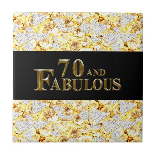 70歳の誕生日 タイル (正面)