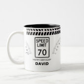 70歳の誕生日 ツートーンマグカップ (左)