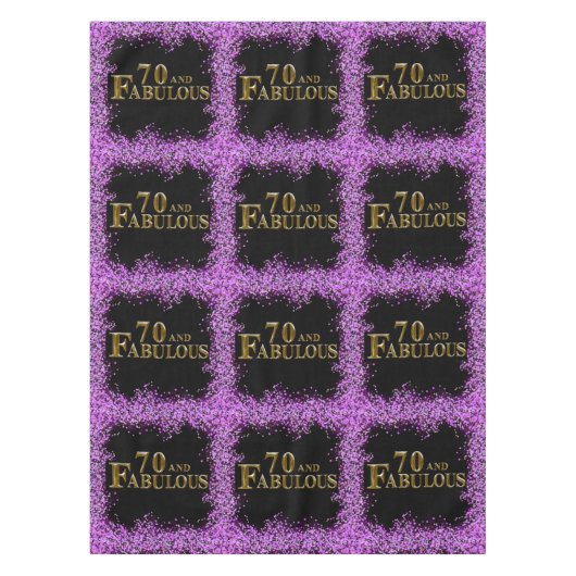 70歳の誕生日 テーブルクロス (正面)