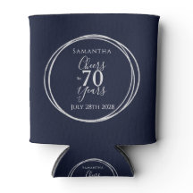 70歳の誕生日 ネイビーシルバー 70年の軌跡をお祝いします