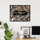 70歳の誕生日 ブラックゴールド 70年の軌跡 92枚の写真 ポスター (ホームオフィス)