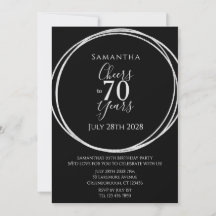 70歳の誕生日 ブラック シルバー で乾杯 70周年パーティー