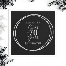 70歳の誕生日 ブラック シルバー チェアーズ 70周年 パーティー