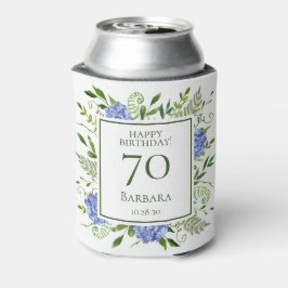 70歳の誕生日 ブルー・ハイドランジア 缶クーラー