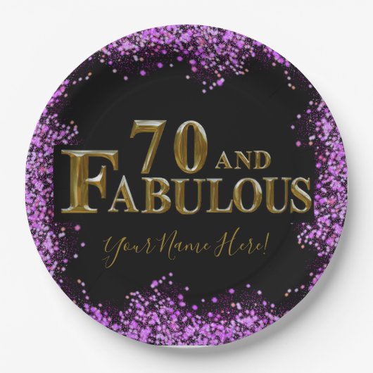 70歳の誕生日  ペーパープレート (正面)