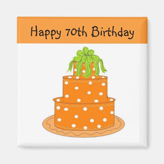 70歳の誕生日 マグネット (正面)