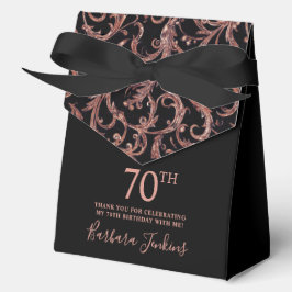 70歳の誕生日 ローズゴールド スワール ありがとう フェイバーボックス