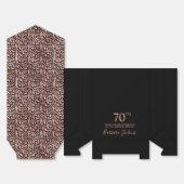 70歳の誕生日 ローズゴールド ヒョウ柄 御礼 フェイバーボックス (見開き)