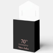 70歳の誕生日 ローズゴールド ラメ ありがとう フェイバーボックス (見開き)