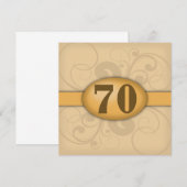 70歳の誕生日 / 記念日パーティー 招待状 (正面/裏面)