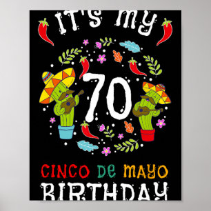 70歳の誕生日 Cinco De Mayo Tシャツ キッズ メンズ ポスター