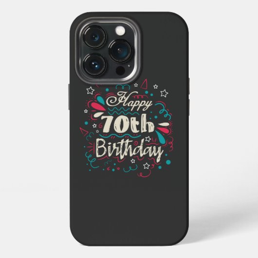 70歳の誕生日 iPhoneケース (裏面)