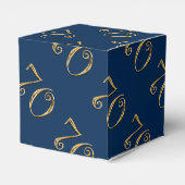 70歳の誕生日 | MENSブルー金ゴールド フェイバーボックス (裏面サイド)