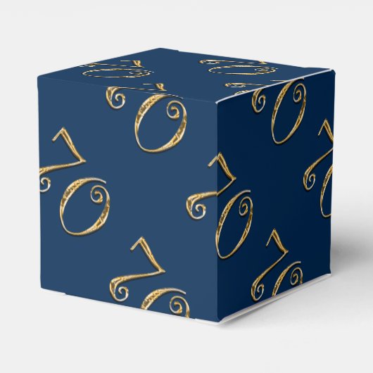 70歳の誕生日 | MENSブルー金ゴールド フェイバーボックス (裏面サイド)