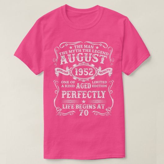 70歳の贈り物1952年9月男の神話の伝説7 Tシャツ (デザイン正面)