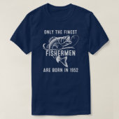70歳の魚釣り漁師1952 70番目の誕生日 Tシャツ (デザイン正面)