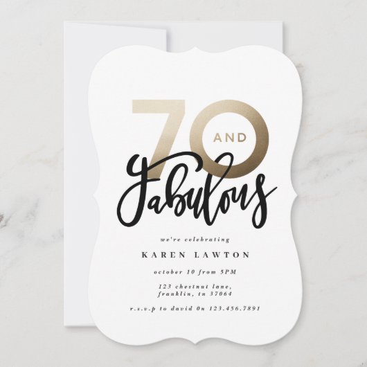 70歳を良い誕生日に見せるモダン (正面)