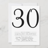 70歳エレガントの誕生日のシンプルパーティー 招待状 (正面)