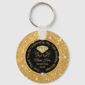 70歳エレガントの誕生日パーティーお祝いパーソナライズされた キーホルダー (正面)