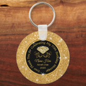 70歳エレガントの誕生日パーティーお祝いパーソナライズされた キーホルダー (正面)