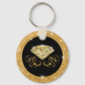 70歳エレガントの誕生日パーティーお祝いパーソナライズされた キーホルダー (裏面)