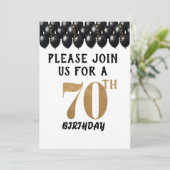 70歳エレガントの誕生日 招待状 (スタンド正面)
