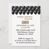 70歳エレガントの誕生日 招待状 (裏面)