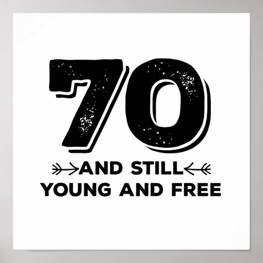 70歳カッコいいの誕生日引用文ことわざ ポスター (正面)