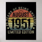 70歳ギフト1952威厳がある年限定版 ポスター (正面)