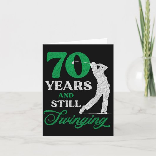 70歳ゴルファー ゴルフの引用 70歳の誕生日 カード (正面)