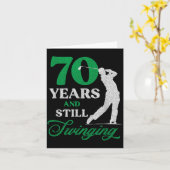 70歳ゴルファー ゴルフの引用 70歳の誕生日 カード (黄色い花)
