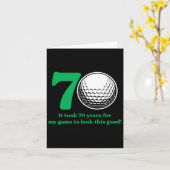 70歳ゴルファー・ゴルフ70誕生日 カード (黄色い花)